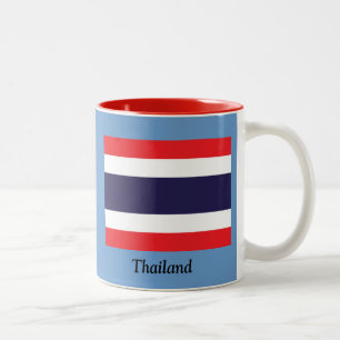 タイの旗 ツートーンマグカップ
