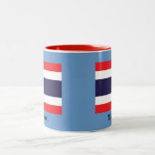 タイの旗 ツートーンマグカップ (中央)