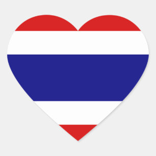 タイの旗 ハートシール