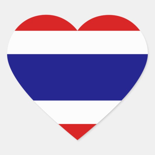 タイの旗 ハートシール (正面)