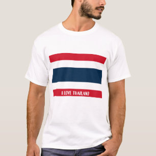タイの旗、私はタイを愛します Tシャツ