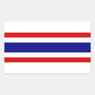 タイの旗 長方形シール
