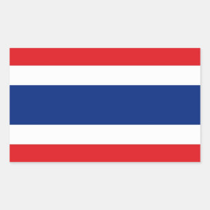 タイの旗 長方形シール