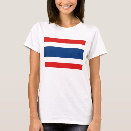 タイの旗Xの地図のTシャツ Tシャツ (正面)