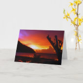 タイの日没 カード (黄色い花)