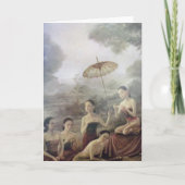 タイの旧式なスタイルのプリントの挨拶状 カード (正面)