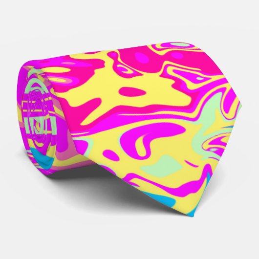 タイの明るい大理石模様にされた色の抽象デザイン ネクタイ (ロール)