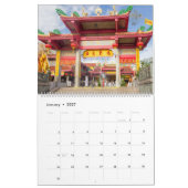 タイの暦の寺院 カレンダー (1月 2027)