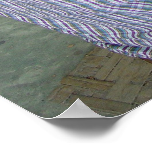 タイの木彫りチェンマイ・タイランドポスター ポスター (角)