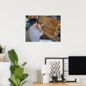 タイの木彫りチェンマイ・タイランドポスター ポスター (ホームオフィス)