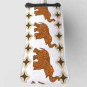 タイの模様 ゴルフヘッドカバー (回転90)