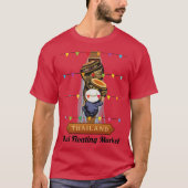 タイの浮き市場 Tシャツ (正面)