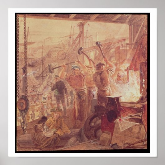 タイの産業：鉄と石炭(w/c) ポスター (正面)