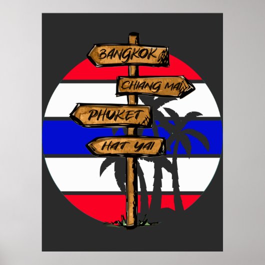 タイの目的地 – バンコクチェンマイプーケット ポスター (正面)