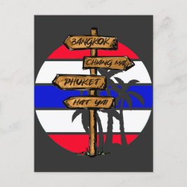 タイの目的地 – バンコクチェンマイプーケット ポストカード