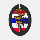 タイの目的地 – バンコクチェンマイプーケット メタルオーナメント (正面左)