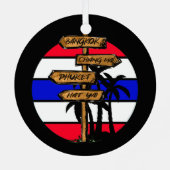 タイの目的地 – バンコクチェンマイプーケット メタルオーナメント (裏面)