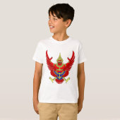 タイの紋章のタイコート Tシャツ (正面フル)