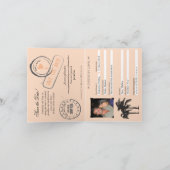 タイの結婚式パスポート招待状 招待状 (内部)