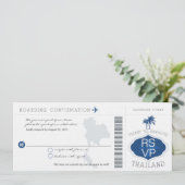 タイの結婚式招待状　出発案内板（ＲＳＶＰ） 招待状 (スタンド正面)