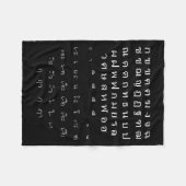 タイの脚本家の壁文字の母音ハロウィーンの衣装 フリースブランケット (正面(横))
