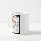 タイの足のマッサージの~のリフレクソロジーの地図 コーヒーマグカップ (正面左)