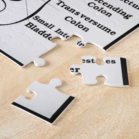 タイの足のマッサージの~のリフレクソロジーの地図 ジグソーパズル (側面)