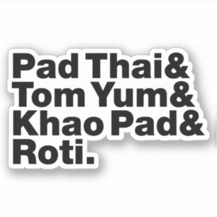 タイの通りの食糧 シール