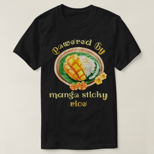 タイの通りフードラブPowered By Mango Sticky Rice Tシャツ (デザイン正面)
