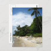 タイの郵便はがきのKo Phanganの海岸線 ポストカード (正面/裏面)