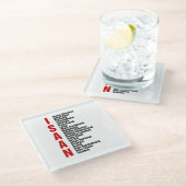 タイの都市 ガラスコースター (アングル)