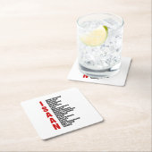 タイの都市 スクエアペーパーコースター (インサイチュ)