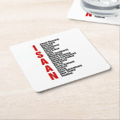 タイの都市 スクエアペーパーコースター (アングル)