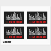 タイの都市 長方形シール (シート)