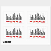 タイの都市 長方形シール (シート)