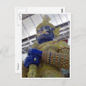 タイの金ゴールド像 ポストカード (正面/裏面)