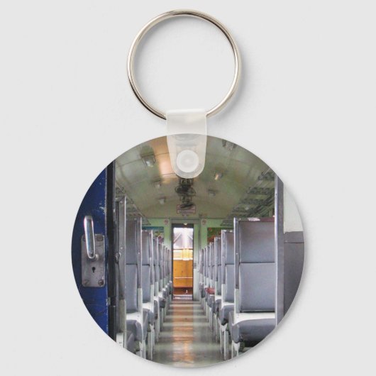 タイの電車の中で…東南アジア旅行 キーホルダー (正面)