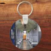 タイの電車の中で…東南アジア旅行 キーホルダー (正面)