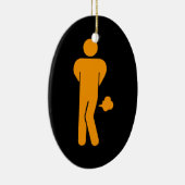 タイの食糧はぴりっとする⚠のおもしろいな印である場合もあります: 化粧室の⚠ セラミックオーナメント (右)