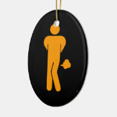 タイの食糧はぴりっとする⚠のおもしろいな印である場合もあります: 化粧室の⚠ セラミックオーナメント (左)