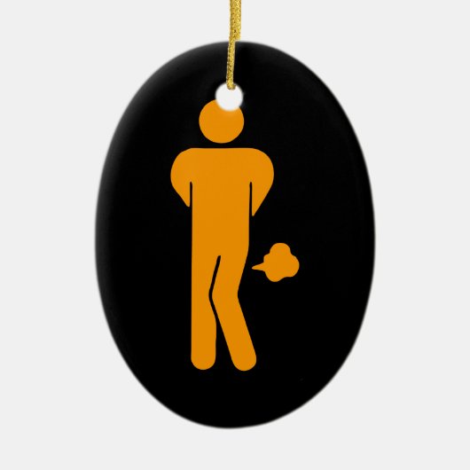 タイの食糧はぴりっとする⚠のおもしろいな印である場合もあります: 化粧室の⚠ セラミックオーナメント (正面)