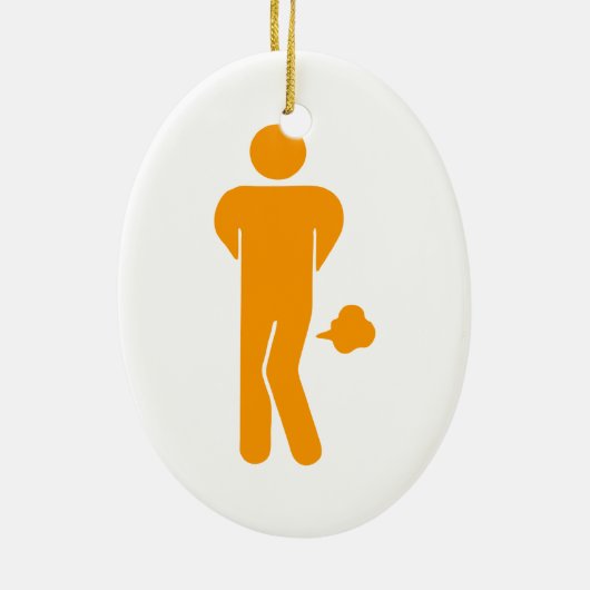 タイの食糧はぴりっとする⚠のおもしろいな印である場合もあります: 化粧室の⚠ セラミックオーナメント (裏面)