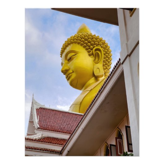 タイの黄金の仏像 フォトプリント            (正面)