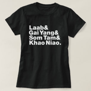 タイのIsaanの通りの食糧 Tシャツ