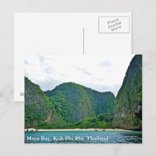 タイのKoh Phi Phiマヤ・ベイ ポストカード (正面/裏面)