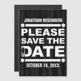タイはっきりしたプバー（ユダヤ教の）バル・ミツバー日付黒を保存 マグネット招待状
