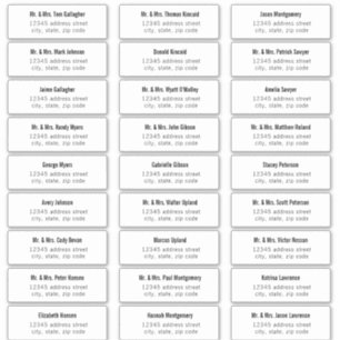 タイはっきりしたプ・ゲスト住所 シール