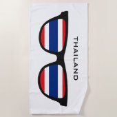 タイはカスタムな文字のビーチタオルを影で覆います ビーチタオル (正面)