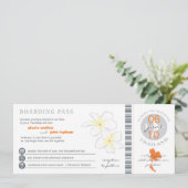 タイへの搭乗券結婚式招待状 招待状 (スタンド正面)