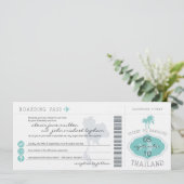 タイへの搭乗券結婚式招待状 招待状 (スタンド正面)